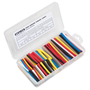 Sealey HST501MC 180pc 50 & 100mm Heat Shrink Tubing Assortment - Mixed Colours
