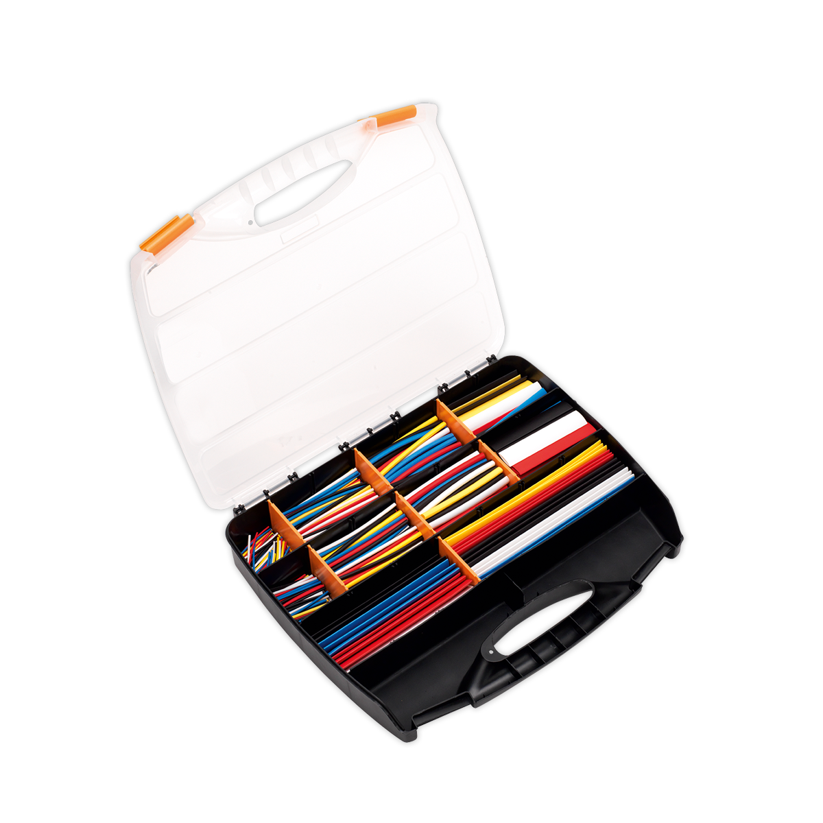 Sealey HST590MC 590pc 50, 100, 150 & 200mm Heat Shrink Tubing Assortment - Mixed Colours