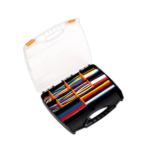 Sealey HST590MC 590pc 50, 100, 150 & 200mm Heat Shrink Tubing Assortment - Mixed Colours