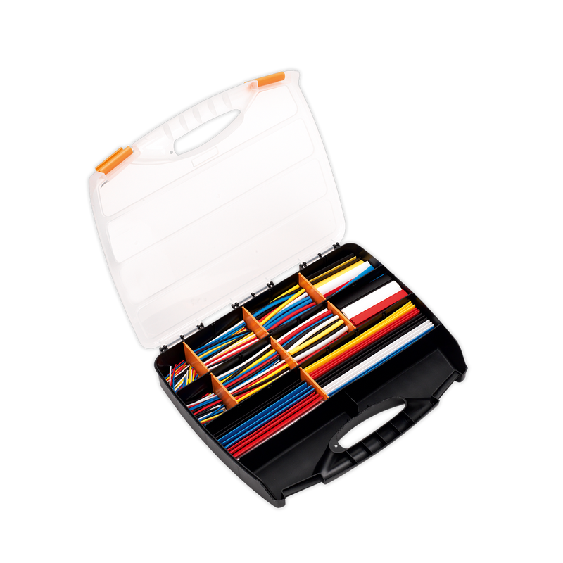 Sealey HST590MC 590pc 50, 100, 150 & 200mm Heat Shrink Tubing Assortment - Mixed Colours
