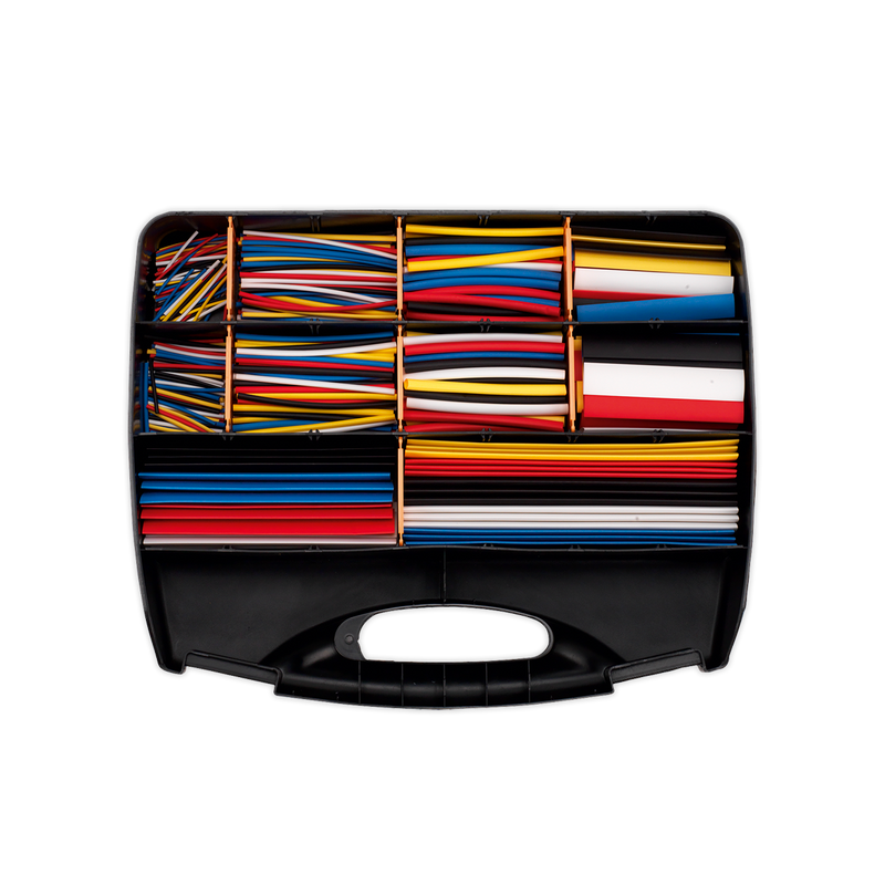Sealey HST590MC 590pc 50, 100, 150 & 200mm Heat Shrink Tubing Assortment - Mixed Colours