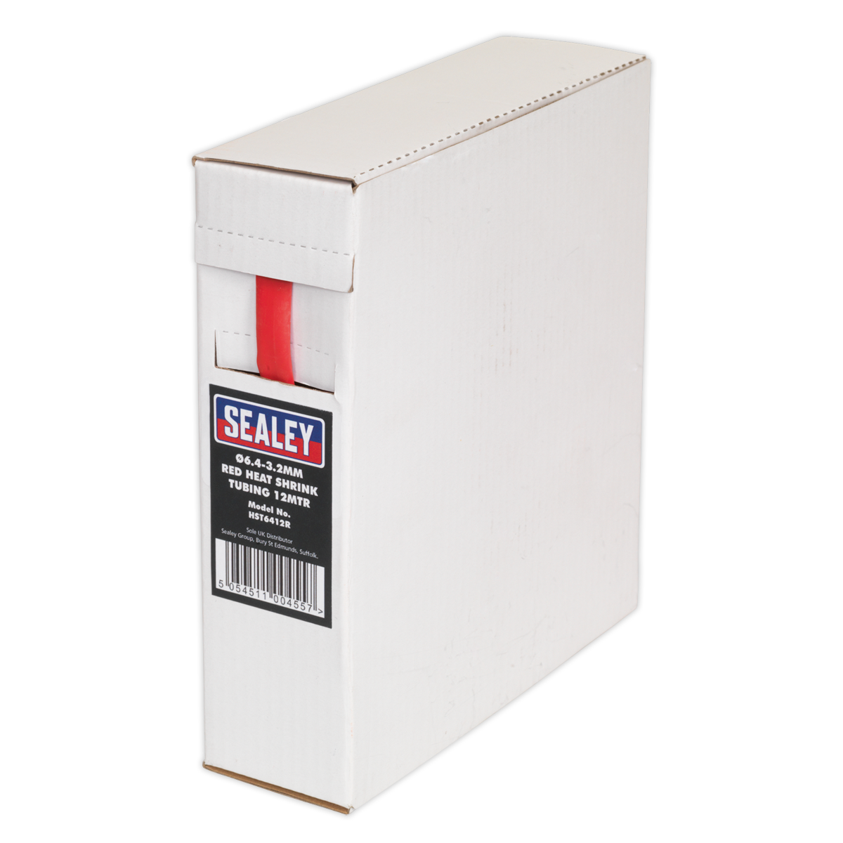 Sealey HST6412R 12m 6.4-3.2mm Red Heat Shrink Tubing
