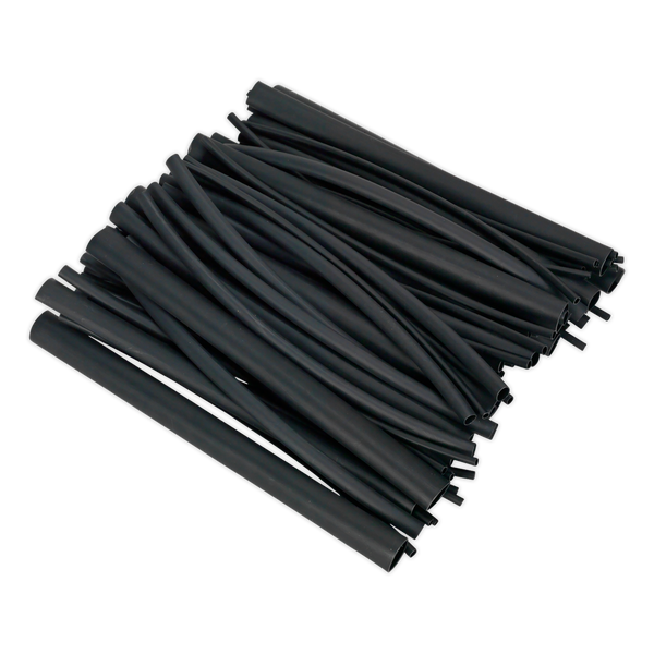 Sealey HSTAL72B 72pc 200mm Heat Shrink Dual Wall Adhesive Lined Tubing - Black