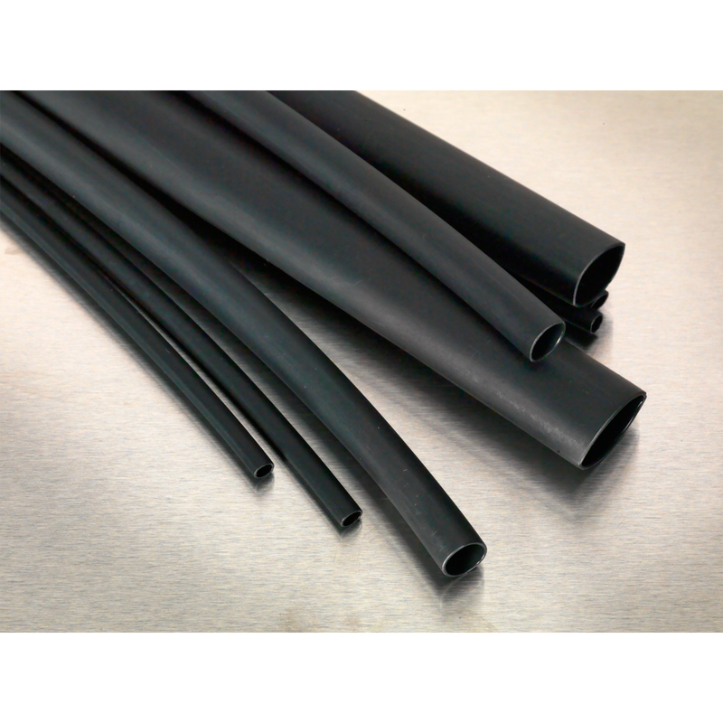 Sealey HSTAL72B 72pc 200mm Heat Shrink Dual Wall Adhesive Lined Tubing - Black