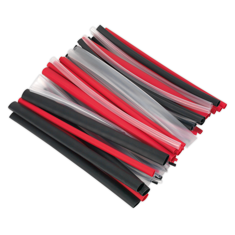 Sealey HSTAL72MC 72pc 200mm Heat Shrink Dual Wall Adhesive Lined Tubing - Mixed Colour