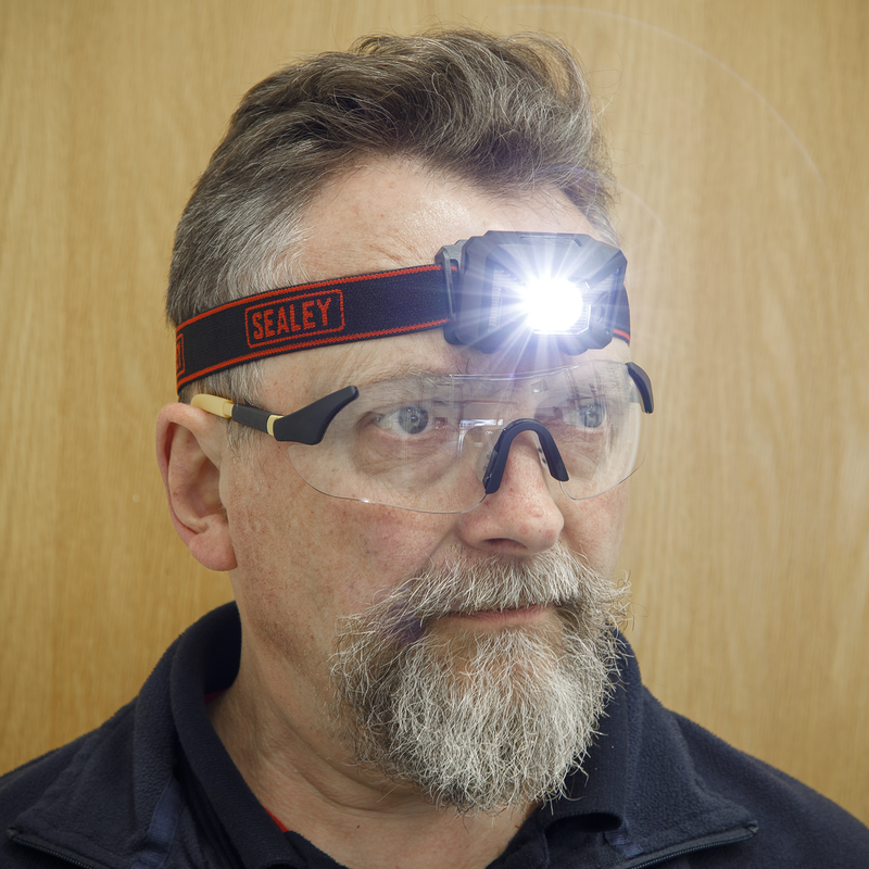 Sealey HT102R 3W SMD LED Rechargeable Head Torch with Auto-Sensor