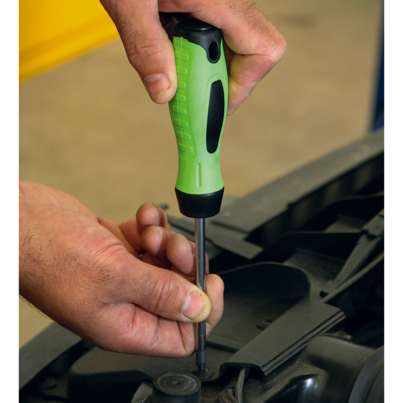 Sealey HV001 8pc Screwdriver Set - Hi-Vis Green