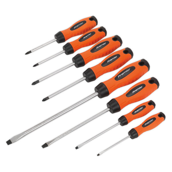 Sealey HV003 8pc Screwdriver Set - Hi-Vis Orange