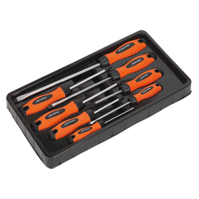 Sealey HV003 8pc Screwdriver Set - Hi-Vis Orange