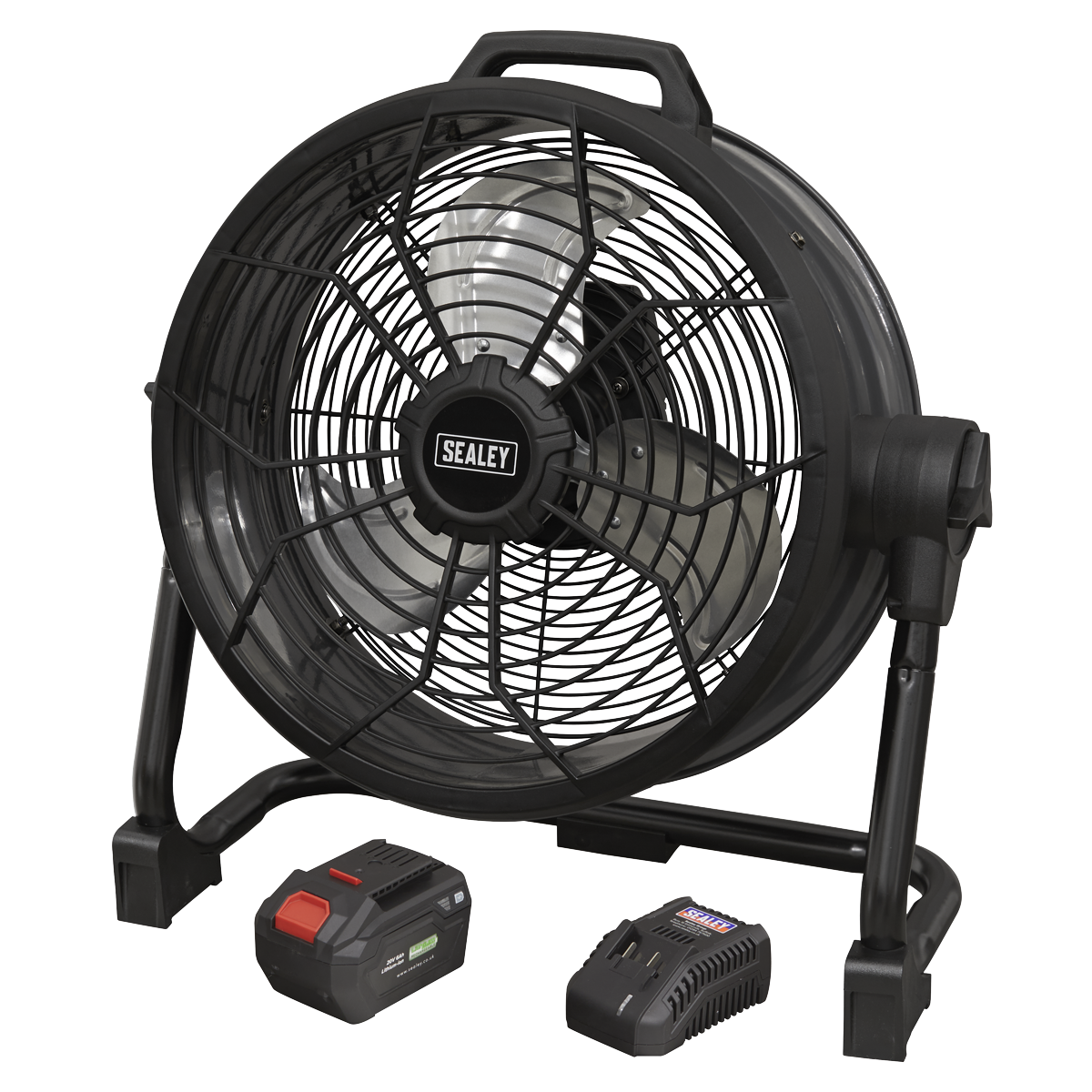 Sealey HVD16CCOMBO 20V SV20 Series 16" 2-in-1 Cordless/Corded High Velocity Drum Fan Kit