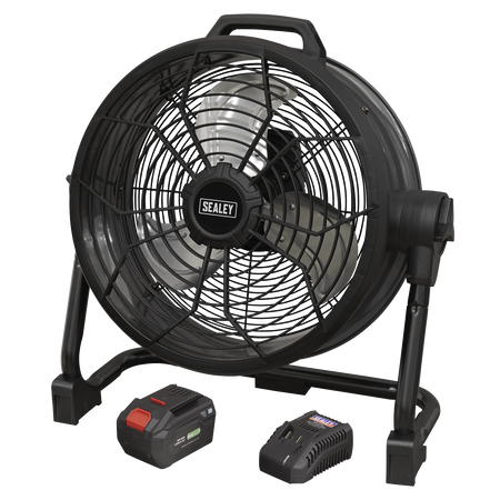 Sealey HVD16CCOMBO 20V SV20 Series 16" 2-in-1 Cordless/Corded High Velocity Drum Fan Kit