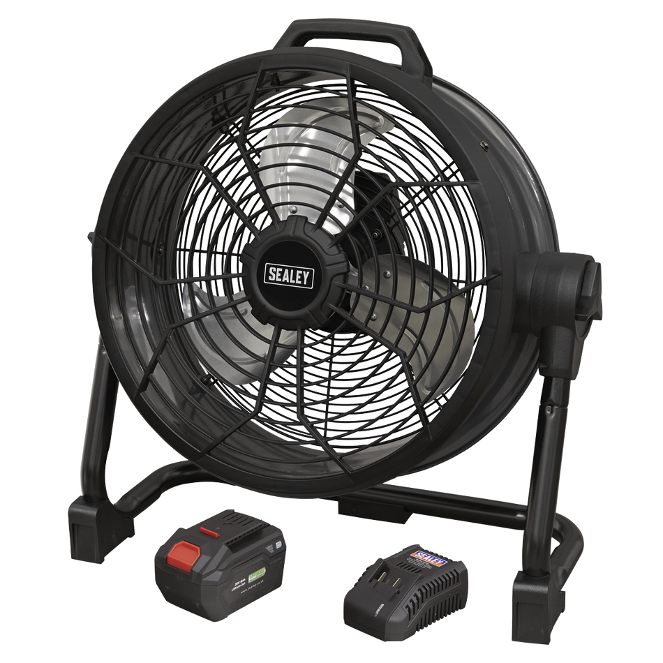 Sealey HVD16CCOMBO 20V SV20 Series 16" 2-in-1 Cordless/Corded High Velocity Drum Fan Kit