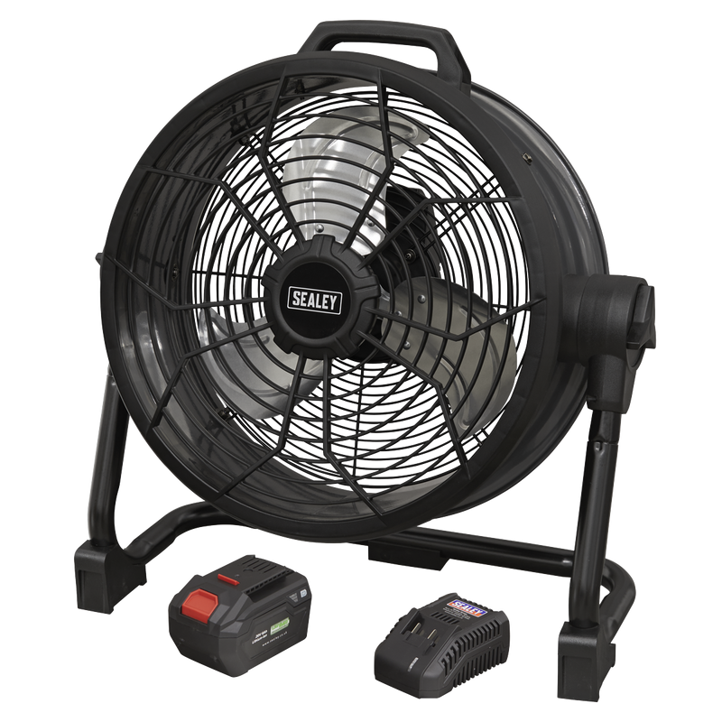 Sealey HVD16CCOMBO 20V SV20 Series 16" 2-in-1 Cordless/Corded High Velocity Drum Fan Kit