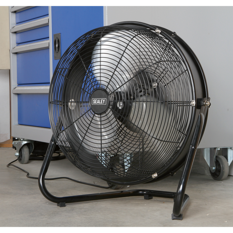 Sealey HVF18IS 18" Industrial High Velocity Floor Fan with Internal Oscillation