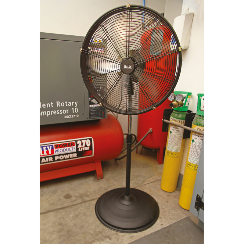 Sealey HVF20PO 20" Industrial High Velocity Oscillating Pedestal Fan