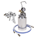 Sealey HVLP-79/P HVLP Pressure Pot System with Spray Gun & Hoses 1.7mm Set-Up