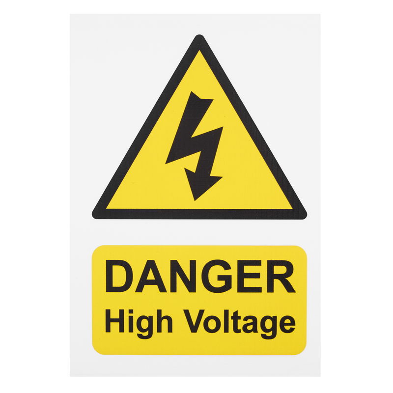 Sealey HVS1 High Voltage Vehicle Warning Sign