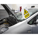 Sealey HVSA4 200 x 300mm High Voltage Warning Sign