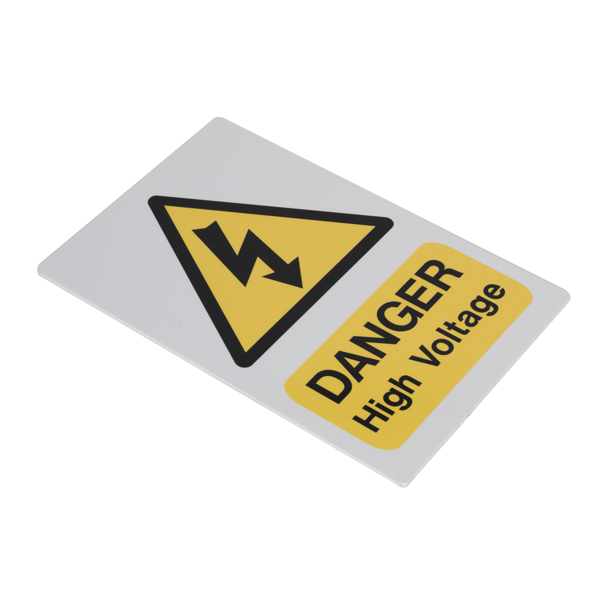 Sealey HVSA4 200 x 300mm High Voltage Warning Sign