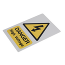 Sealey HVSA4 200 x 300mm High Voltage Warning Sign