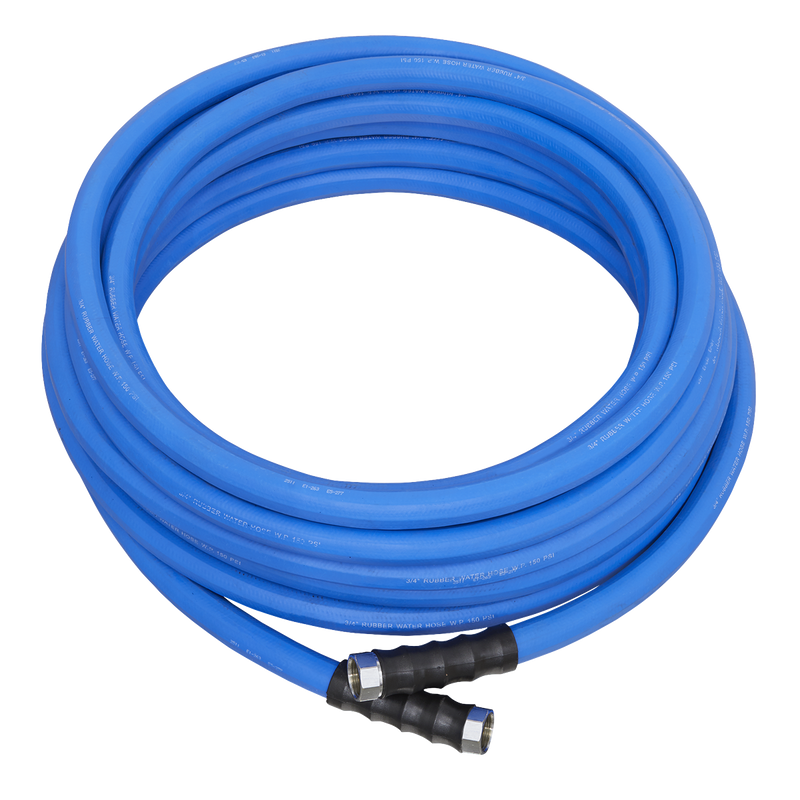 Sealey HWH30M 30m Heavy-Duty Hex 19mm Hot & Cold Rubber Water Hose