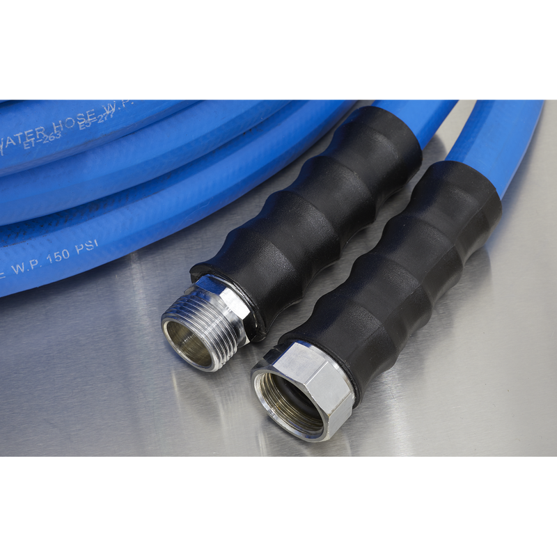 Sealey HWH15M 15m Heavy-Duty Hex 19mm Hot & Cold Rubber Water Hose