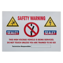 Sealey HYBRIDSIGN Hybrid/Electric Vehicle Warning Sign