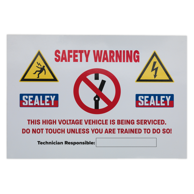 Sealey HYBRIDSIGN Hybrid/Electric Vehicle Warning Sign