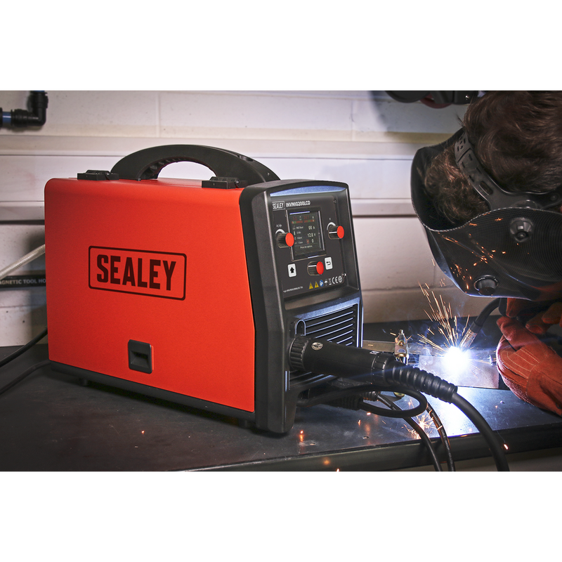Sealey INVMIG200LCD 200A MIG, TIG & MMA Inverter Welder with LCD Screen