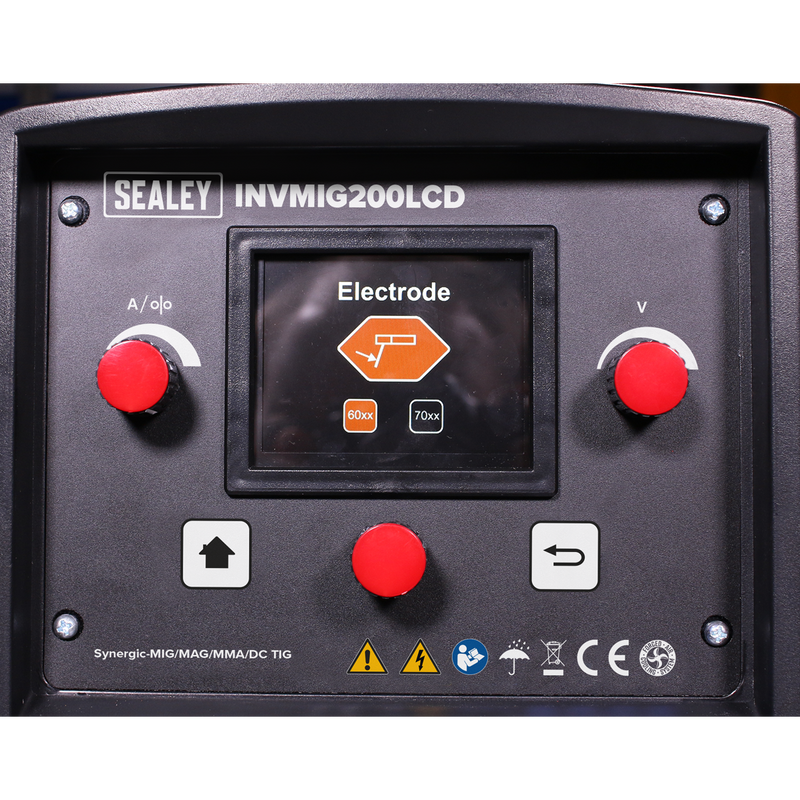 Sealey INVMIG200LCD 200A MIG, TIG & MMA Inverter Welder with LCD Screen