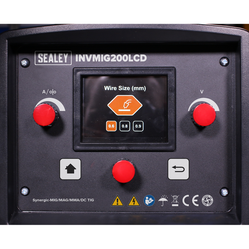 Sealey INVMIG200LCD 200A MIG, TIG & MMA Inverter Welder with LCD Screen