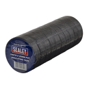Sealey ITBLK10 19mm x 20m Black PVC Insulating Tape - Pack of 10