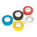 Sealey ITMIX10 19mm x 20m PVC Insulating Tape - Mixed Colours - Pack of 10