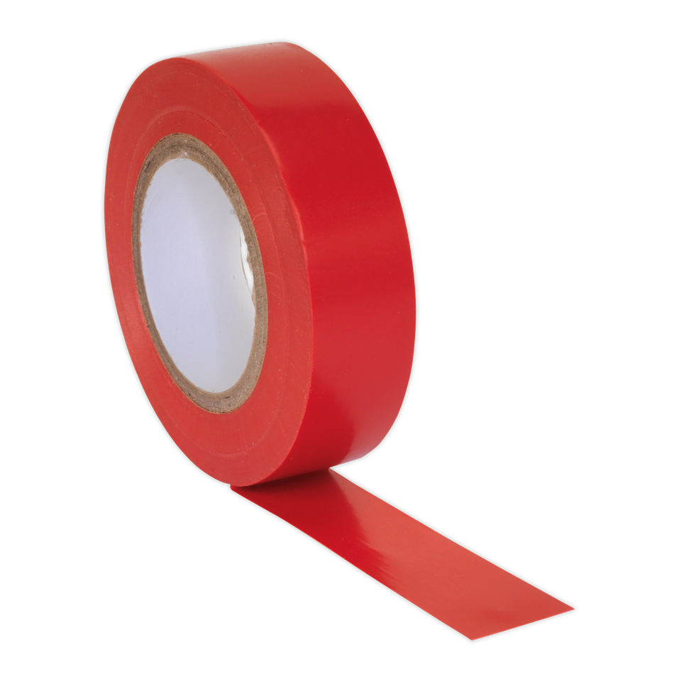 Sealey ITRED10 19mm x 20m Red PVC Insulating Tape - Pack of 10