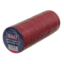 Sealey ITRED10 19mm x 20m Red PVC Insulating Tape - Pack of 10