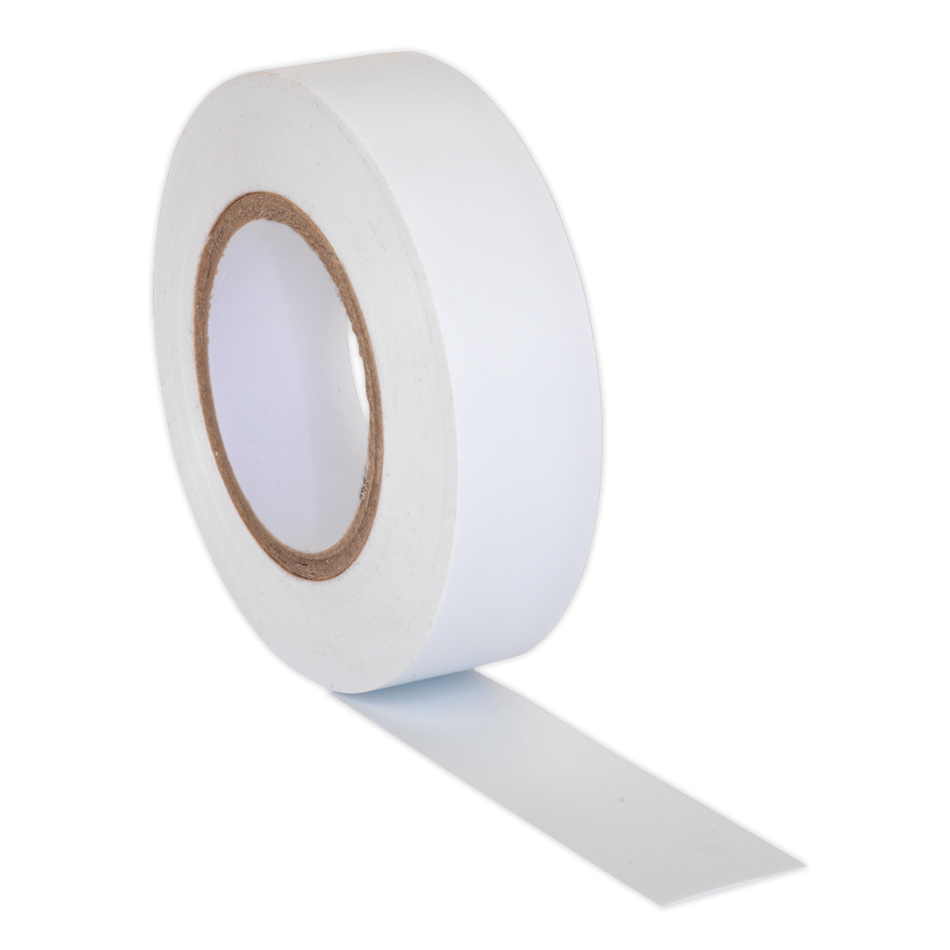 Sealey ITWHT10 19mm x 20m White PVC Insulating Tape - Pack of 10