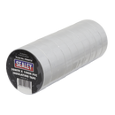 Sealey ITWHT10 19mm x 20m White PVC Insulating Tape - Pack of 10