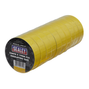 Sealey ITYEL10 19mm x 20m Yellow PVC Insulating Tape - Pack of 10