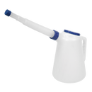 Sealey JDL5B 5L Oil Container with Blue Lid & Flexible Spout