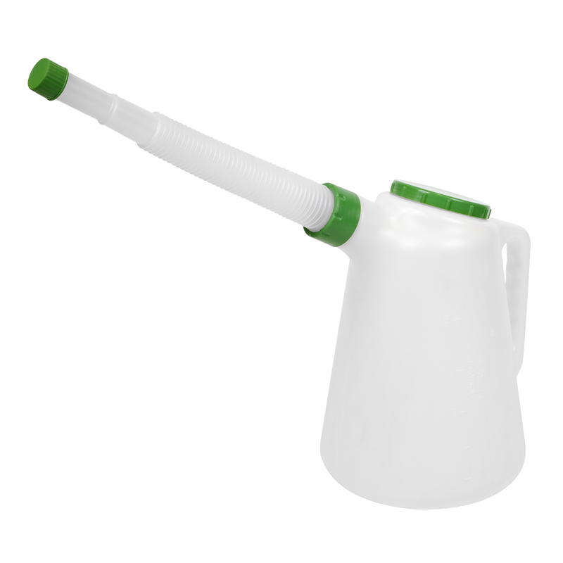Sealey JDL5G 5L Oil Container with Green Lid & Flexible Spout