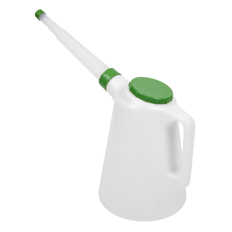 Sealey JDL5G 5L Oil Container with Green Lid & Flexible Spout