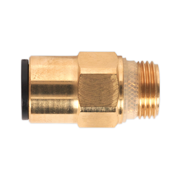 Sealey JGBC1238 12mm Pipe to 3/8"BSP Brass SuperThread Straight Adaptor - Pack of 2