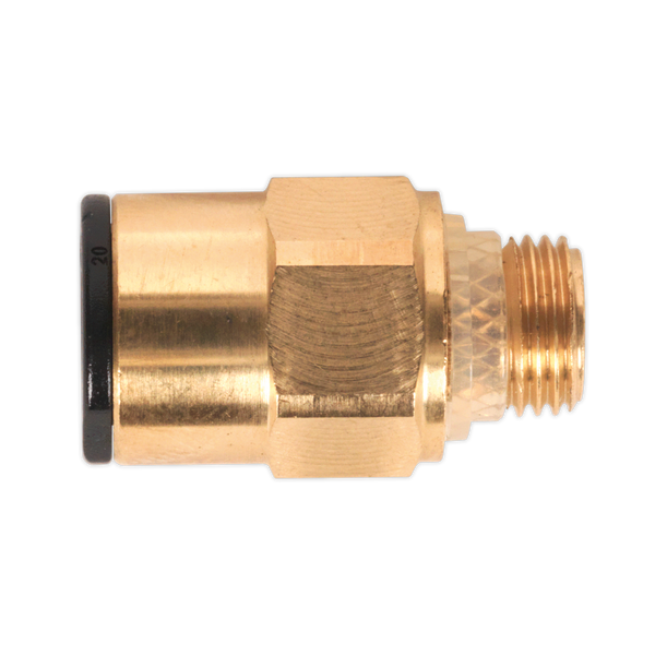 Sealey JGBC818 8mm Pipe to 1/8"BSP Brass SuperThread Straight Adaptor - Pack of 2
