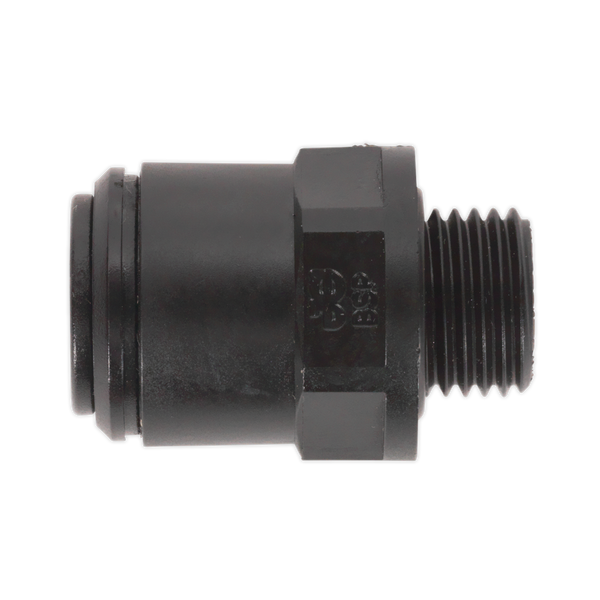Sealey JGC614 6mm Pipe x 1/4"BSP Thread Straight Adaptor - Pack of 5
