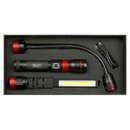 Sealey LED0131R Interchangeable 3-In-1 COB LED Rechargeable Inspection Light