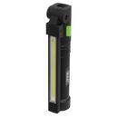 Sealey LED02G 2 COB & 1 SMD LED Rechargeable Aluminium Folding Pocket Light