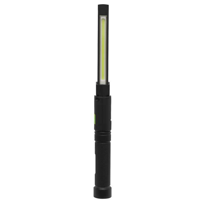 Sealey LED02G 2 COB & 1 SMD LED Rechargeable Aluminium Folding Pocket Light
