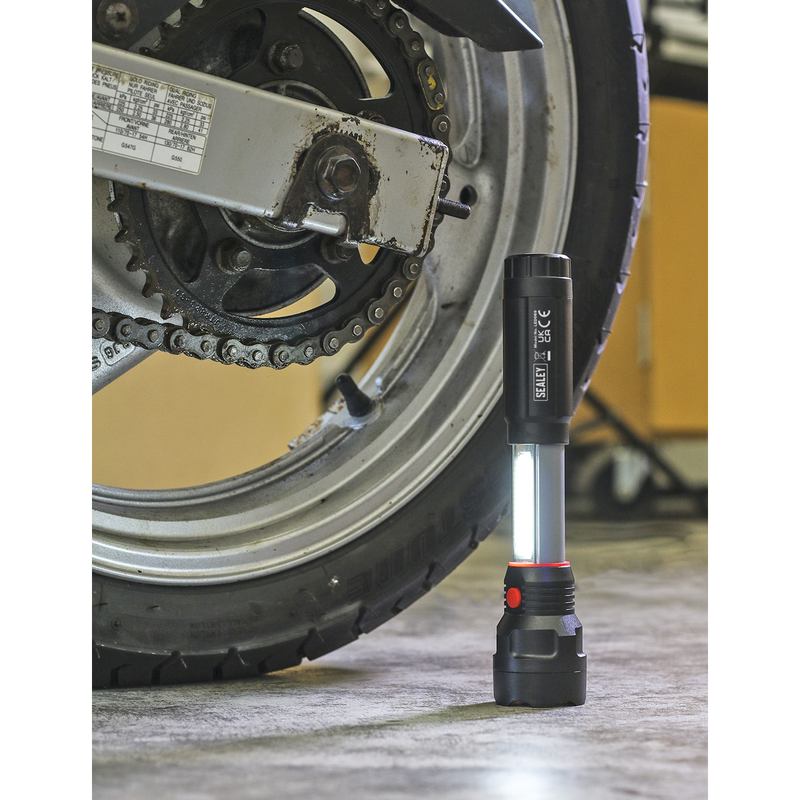 Sealey LED069 3W LED & 3W COB LED Torch/Inspection Light