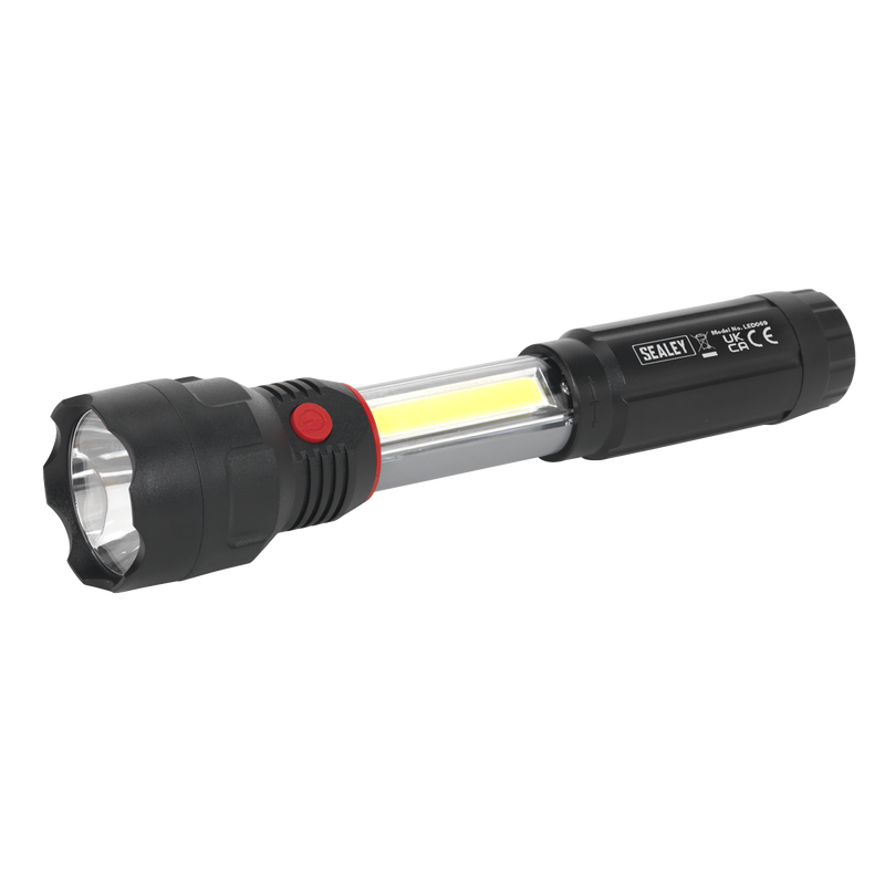Sealey LED069 3W LED & 3W COB LED Torch/Inspection Light