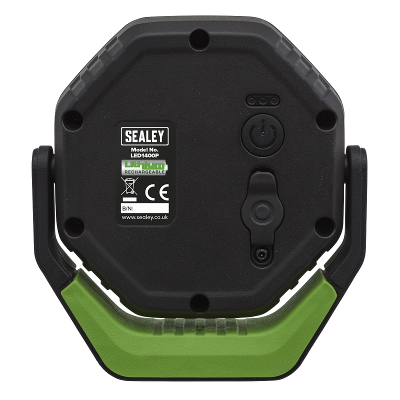 Sealey LED1400P 360‚Äö√†√∂‚àö√°¬¨¬®‚Äö√†√ª 14W COB LED Rechargeable Pocket Floodlight with Magnet - Green